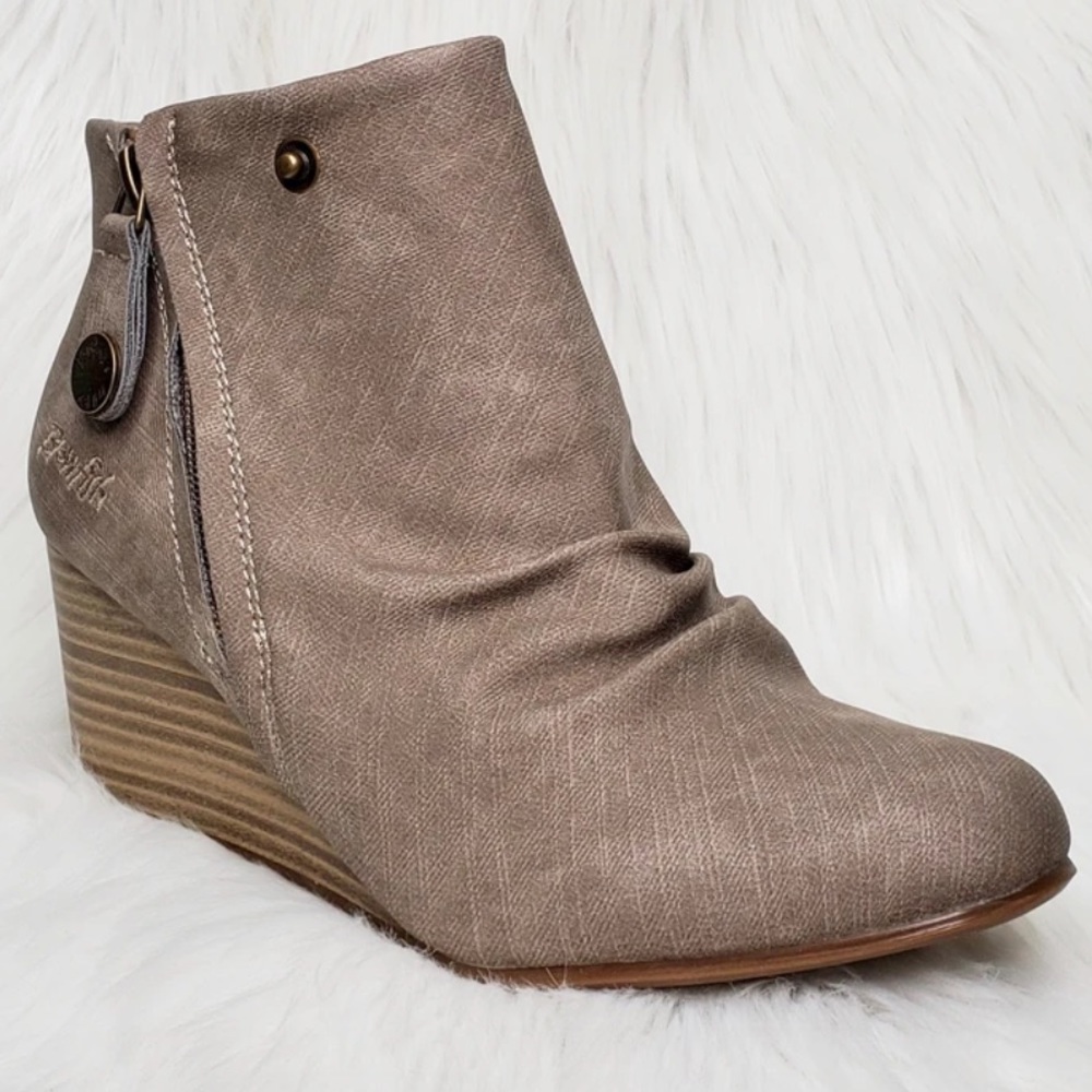 Light brown blowfish ankle boots